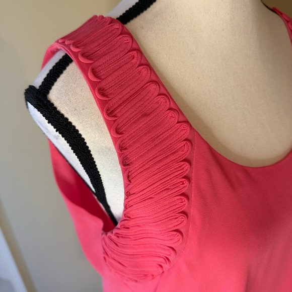 Naked Zebra Blouse Coral Sleeveless Lined Armpit Accents Flowy Women's Size M - Picture 8 of 12
